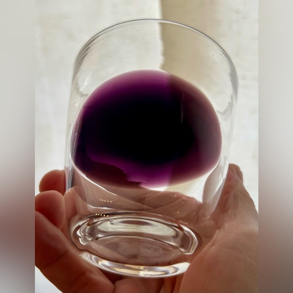 2 Bormioli, glass tumblers. Old Fashion / Lowball glasses. Purple. 3.75” Italy - Picture 7 of 8